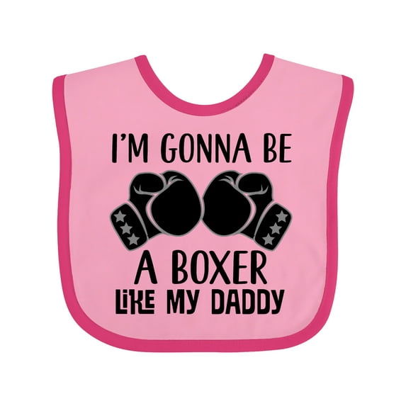 Inktastic Boxer Like Daddy Boxing Boys or Girls Baby Bib