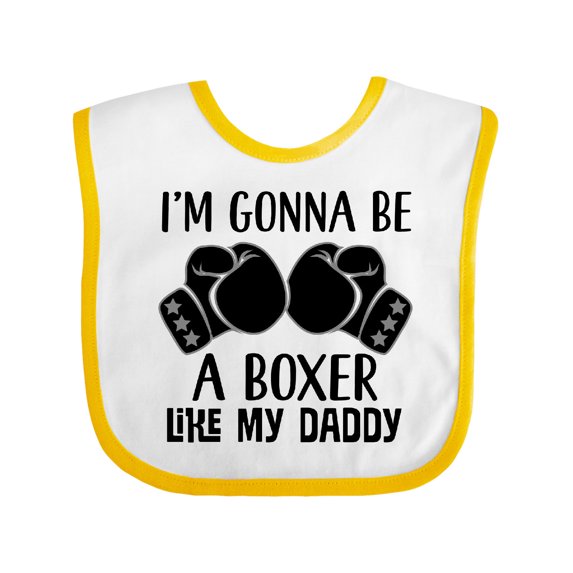 Inktastic Boxer Like Daddy Boxing Boys or Girls Baby Bib