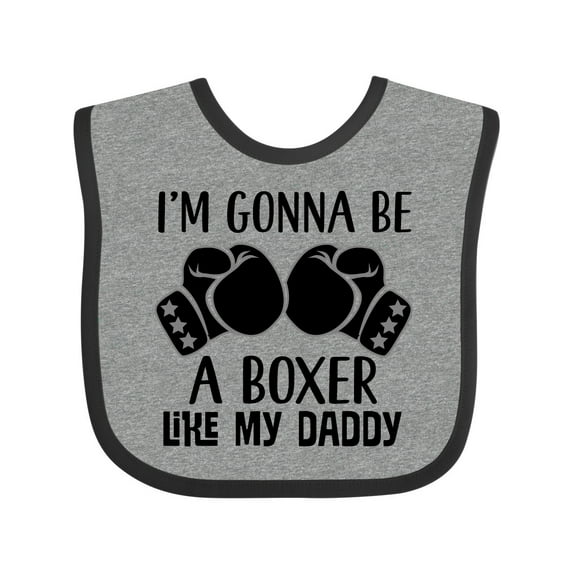 Inktastic Boxer Like Daddy Boxing Boys or Girls Baby Bib