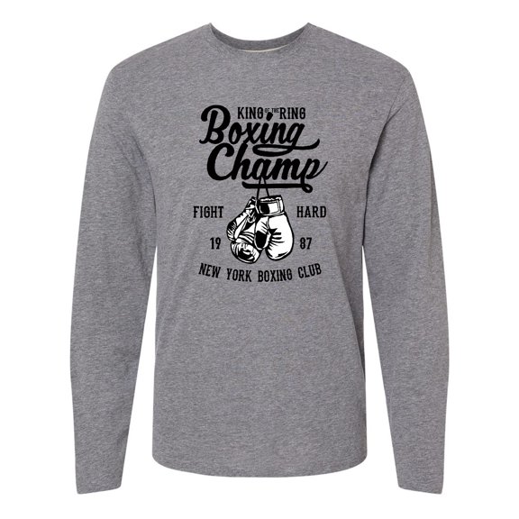 Inktastic Boxing Champ Fight Hard Long Sleeve T-Shirt