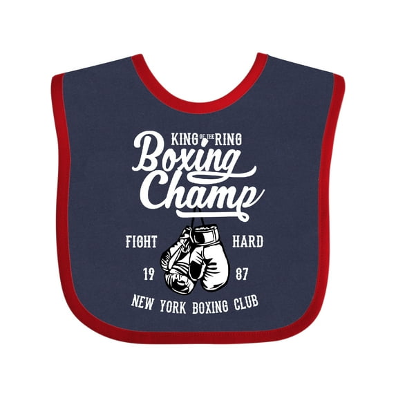 Inktastic Boxing Champ King of The Ring Boys or Girls Baby Bib