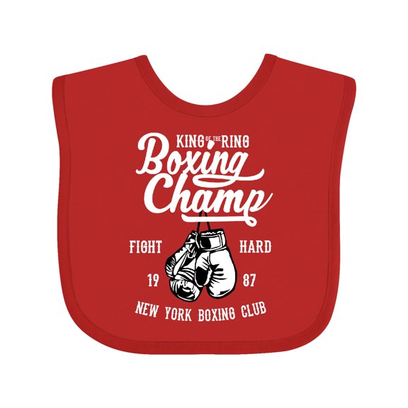 Inktastic Boxing Champ King of The Ring Boys or Girls Baby Bib