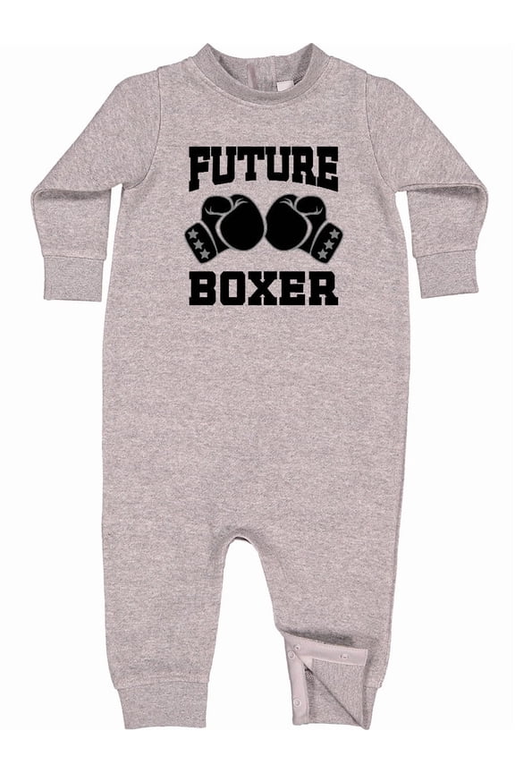 Boxing Future Boxer Baby Fleece Romper