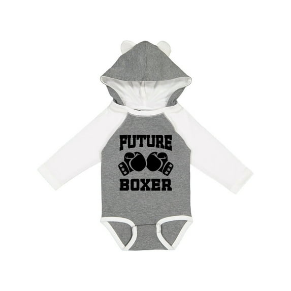 Inktastic Boxing Future Boxer Boys or Girls Long Sleeve Baby Bodysuit