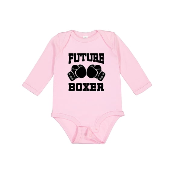 Inktastic Boxing Future Boxer Boys or Girls Long Sleeve Baby Bodysuit