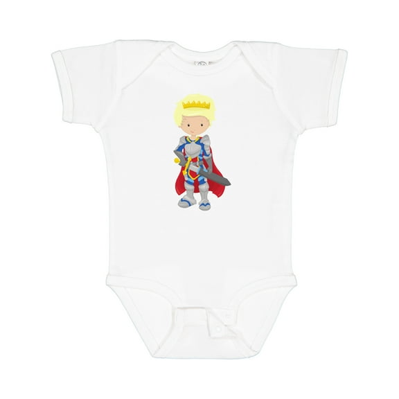 Inktastic Boy Prince, Knight In Shining Armor, Blond Hair Boys Baby Bodysuit