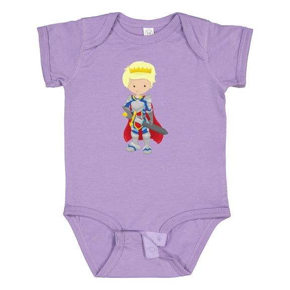 Inktastic Boy Prince, Knight In Shining Armor, Blond Hair Boys Baby Bodysuit