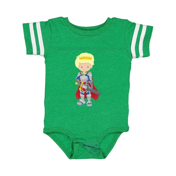 Inktastic Boy Prince, Knight In Shining Armor, Blond Hair Boys Baby Bodysuit