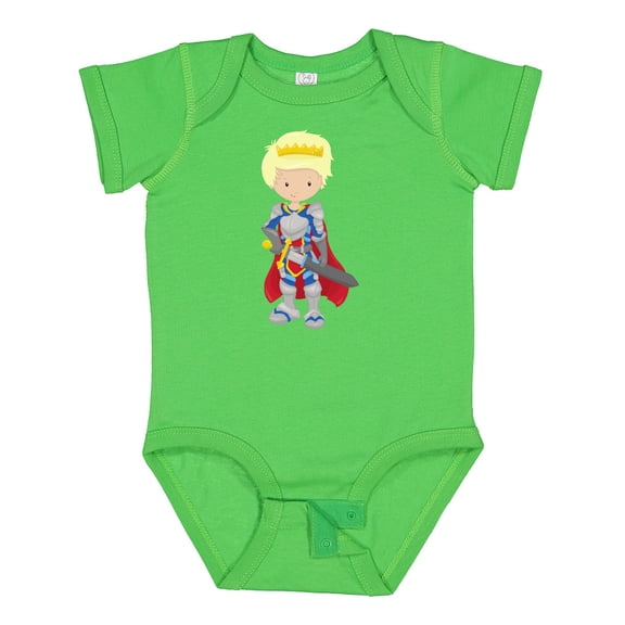 Inktastic Boy Prince, Knight In Shining Armor, Blond Hair Boys Baby Bodysuit