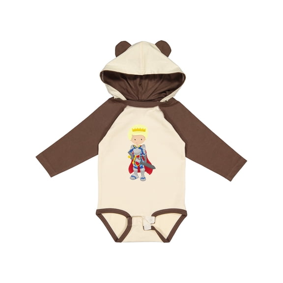 Inktastic Boy Prince, Knight In Shining Armor, Blond Hair Boys Long Sleeve Baby Bodysuit