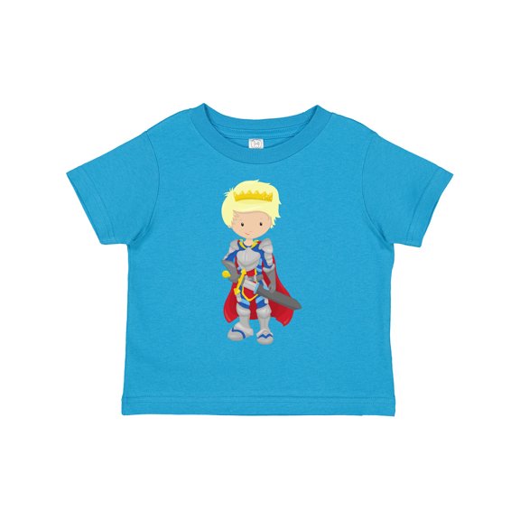 Inktastic Boy Prince, Knight In Shining Armor, Blond Hair Boys Toddler T-Shirt