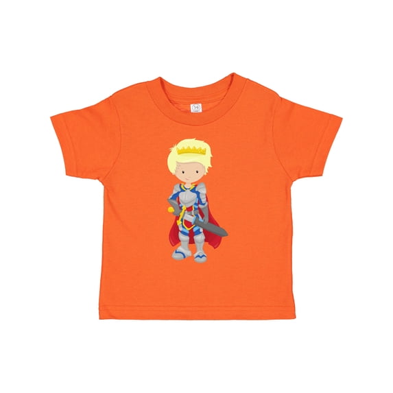 Inktastic Boy Prince, Knight In Shining Armor, Blond Hair Boys Toddler T-Shirt