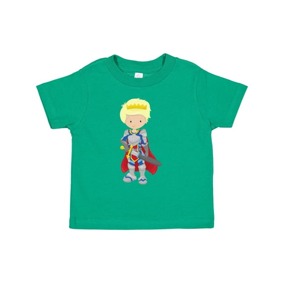 Inktastic Boy Prince, Knight In Shining Armor, Blond Hair Boys Toddler T-Shirt