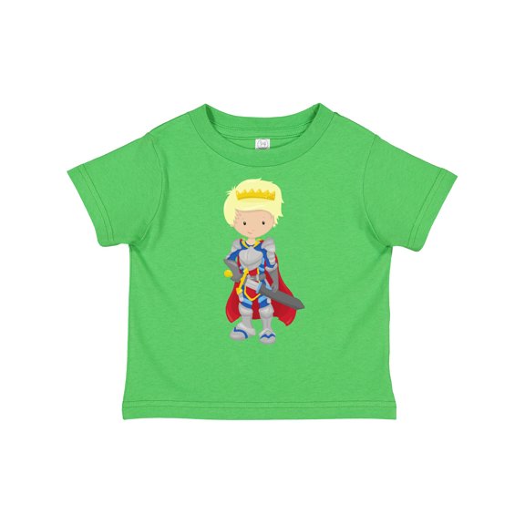 Inktastic Boy Prince, Knight In Shining Armor, Blond Hair Boys Toddler T-Shirt