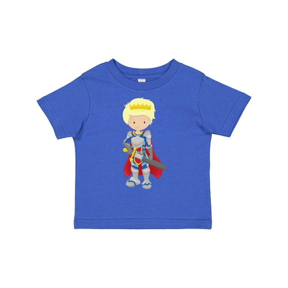 Inktastic Boy Prince, Knight In Shining Armor, Blond Hair Boys Toddler T-Shirt