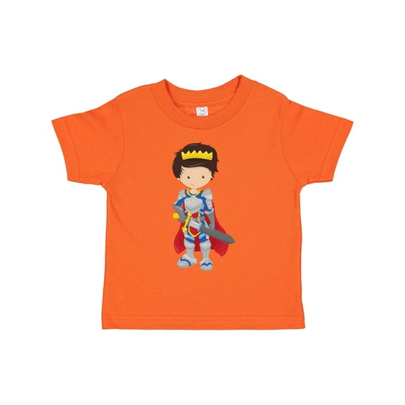 Inktastic Boy Prince, Knight In Shining Armor, Brown Hair Boys Toddler T-Shirt
