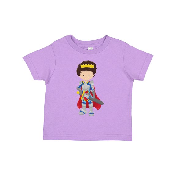 Inktastic Boy Prince, Knight In Shining Armor, Brown Hair Boys Toddler T-Shirt