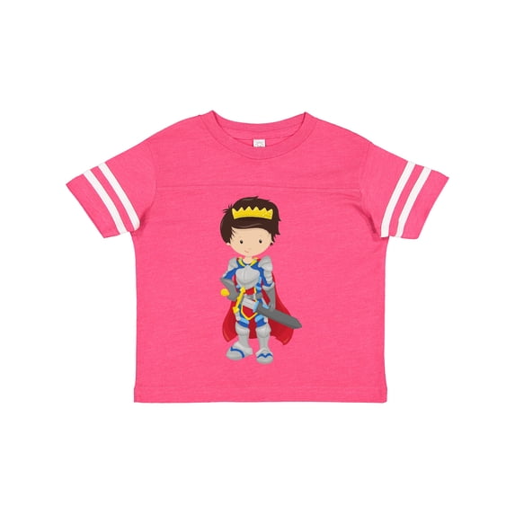 Inktastic Boy Prince, Knight In Shining Armor, Brown Hair Boys Toddler T-Shirt