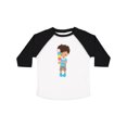 thumbnail image 1 of Inktastic Boy with Ice Cream, Latino Boy, Ice Cream Cone Boys Toddler T-Shirt, 1 of 5