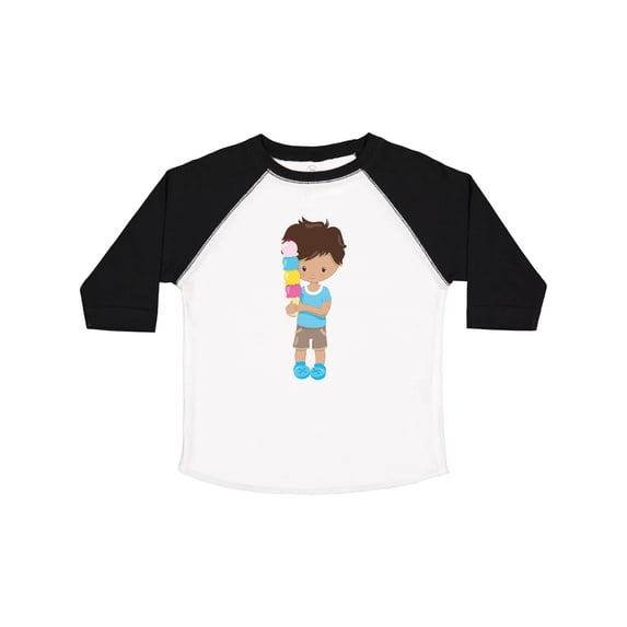 Inktastic Boy with Ice Cream, Latino Boy, Ice Cream Cone Boys Toddler T-Shirt