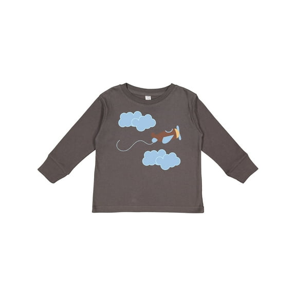 Inktastic Boys Airplane Pilot Boys Long Sleeve Toddler T-Shirt
