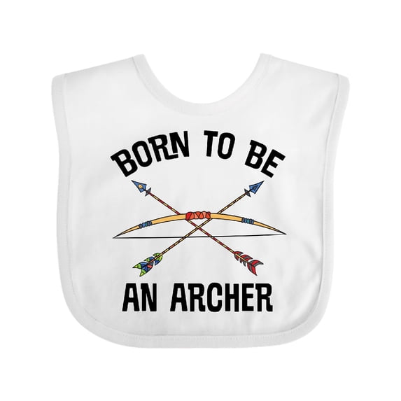 Inktastic Boys Archery Born to Be an Archer Boys or Girls Baby Bib