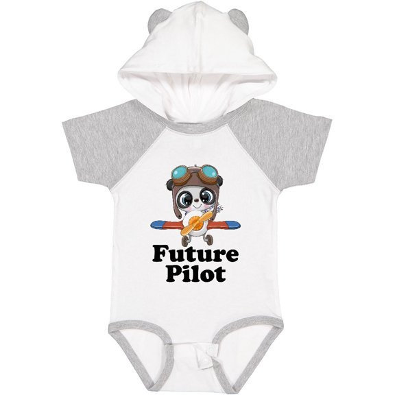 Inktastic Boys Future Pilot Panda Boys Baby Bodysuit