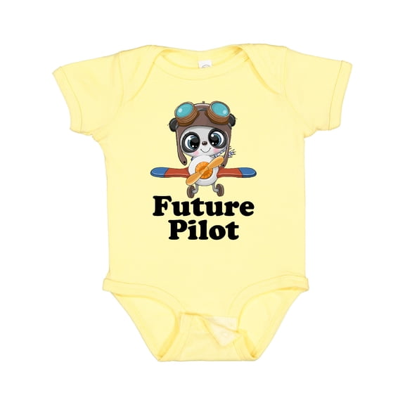 Inktastic Boys Future Pilot Panda Boys Baby Bodysuit