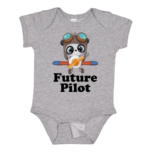 Inktastic Boys Future Pilot Panda Boys Baby Bodysuit