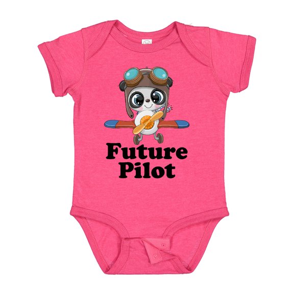 Inktastic Boys Future Pilot Panda Boys Baby Bodysuit