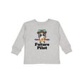 thumbnail image 1 of Inktastic Boys Future Pilot Panda Boys Long Sleeve Toddler T-Shirt, 1 of 5