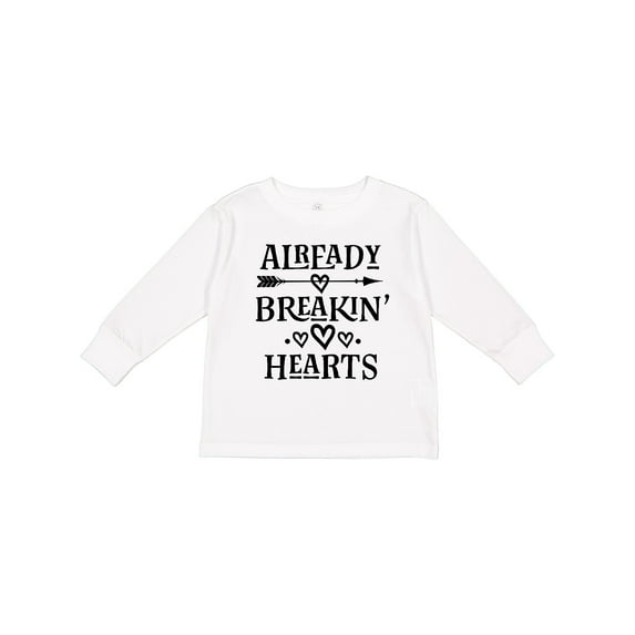 Inktastic Boys Valentines Day Breaking Hearts Boys Long Sleeve Toddler T-Shirt