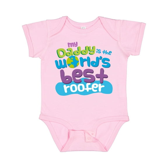 Inktastic Daddy Worlds Best Roofer Boys or Girls Baby Bodysuit