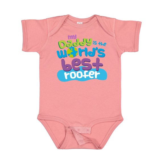 Inktastic Daddy Worlds Best Roofer Boys or Girls Baby Bodysuit