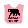 thumbnail image 1 of Inktastic Bozeman, Montana Black Bear Silhouette Boys or Girls Baby Bib, 1 of 4