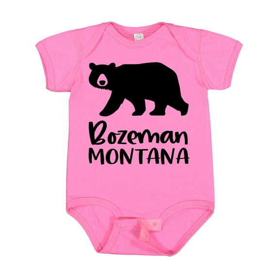 Inktastic Bozeman, Montana Black Bear Silhouette Boys or Girls Baby Bodysuit