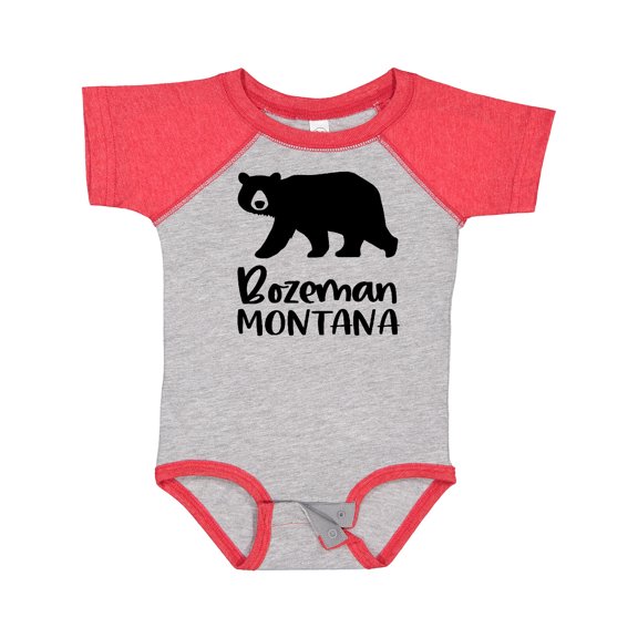 Inktastic Bozeman, Montana Black Bear Silhouette Boys or Girls Baby Bodysuit