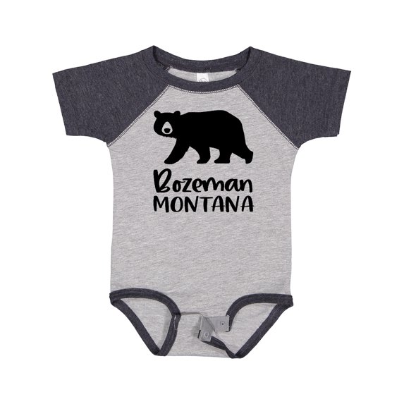 Inktastic Bozeman, Montana Black Bear Silhouette Boys or Girls Baby Bodysuit