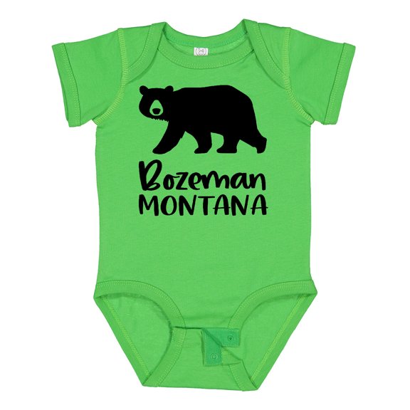 Inktastic Bozeman, Montana Black Bear Silhouette Boys or Girls Baby Bodysuit