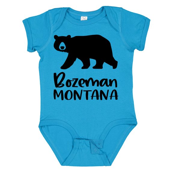Inktastic Bozeman, Montana Black Bear Silhouette Boys or Girls Baby Bodysuit