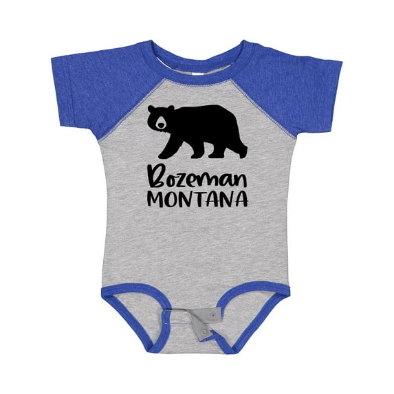 Inktastic Bozeman, Montana Black Bear Silhouette Boys or Girls Baby Bodysuit