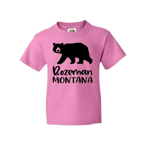 Inktastic Bozeman, Montana Black Bear Silhouette Youth T-Shirt