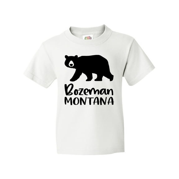 Inktastic Bozeman, Montana Black Bear Silhouette Youth T-Shirt