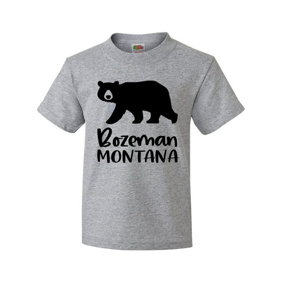 Inktastic Bozeman, Montana Black Bear Silhouette Youth T-Shirt