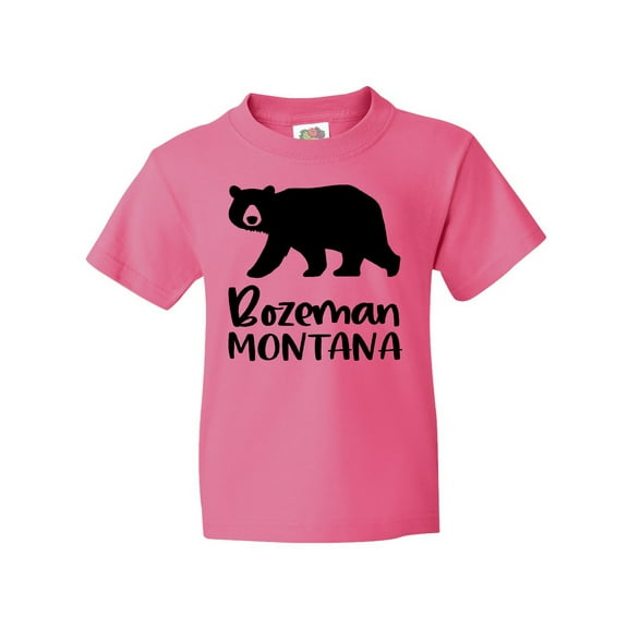 Inktastic Bozeman, Montana Black Bear Silhouette Youth T-Shirt