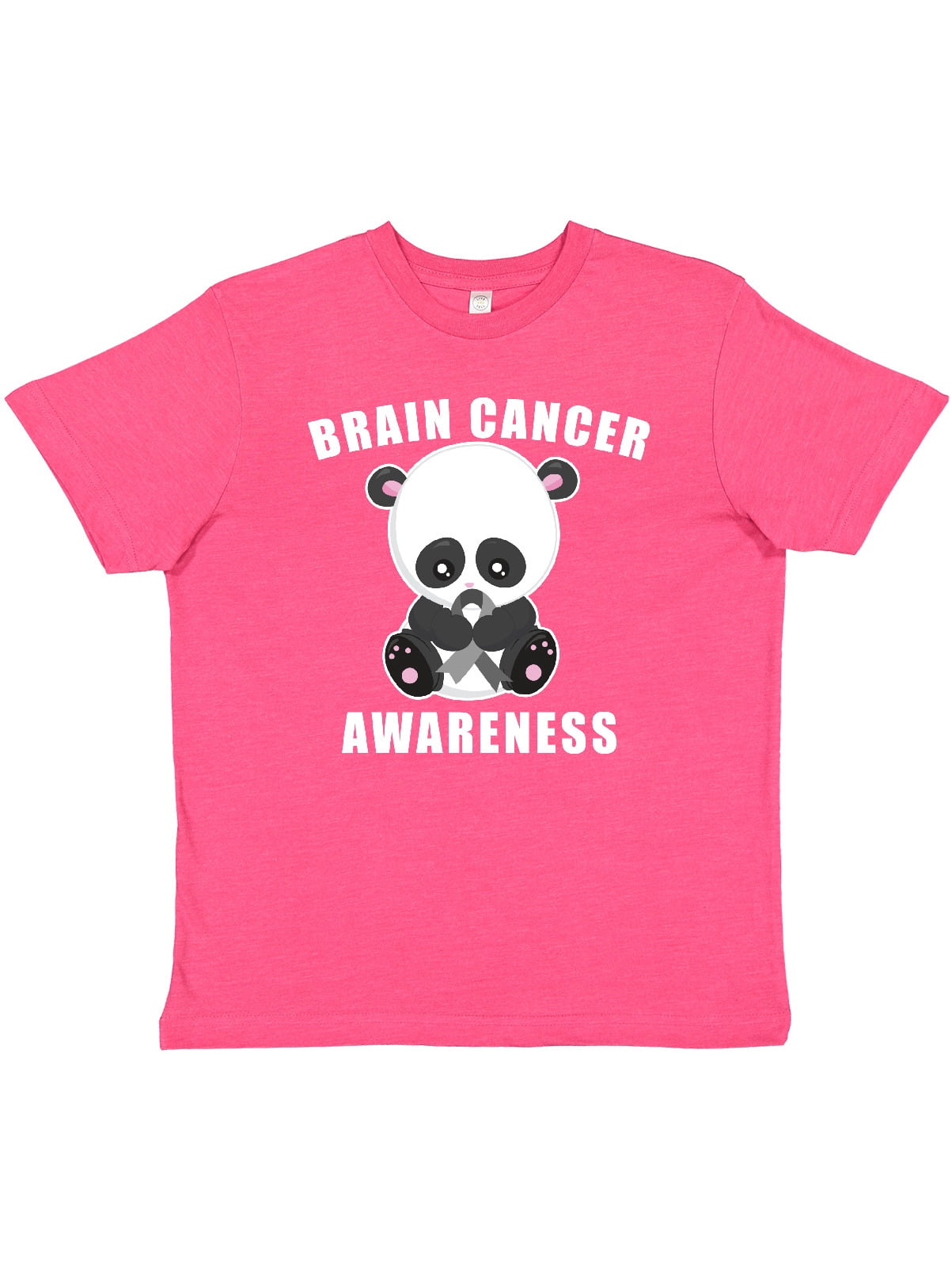Sign Language For Pink Ribbon Inktastic Brain Cancer Awareness with Cure Panda Holding Grey Ribbon ...