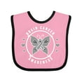 thumbnail image 1 of Inktastic Brain Cancer Awareness with Grey Ribbon and Butterfly Boys or Girls Baby Bib, 1 of 4