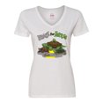 thumbnail image 1 of Inktastic Brake for Turtles- Turtle Crossing Women's V-Neck T-Shirt, 1 of 5