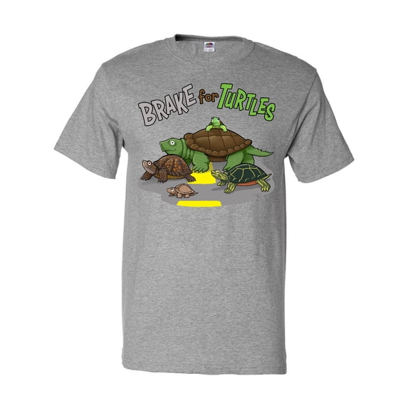 Inktastic Brake for Turtles- turtle crossing T-Shirt