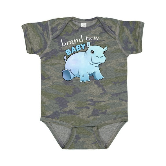 Inktastic Brand New Baby Cute Baby Hippo Boys or Girls Baby Bodysuit